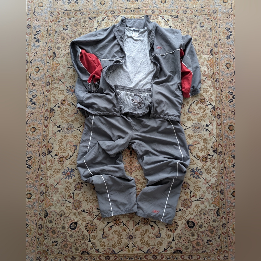 Reebok Gray and Red Sweatpants & Joggers